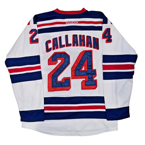 New York Rangers Ryan Callahan Reebok CCM Sz 50 M NHL Hockey Jersey Fight Strap - Picture 3 of 13